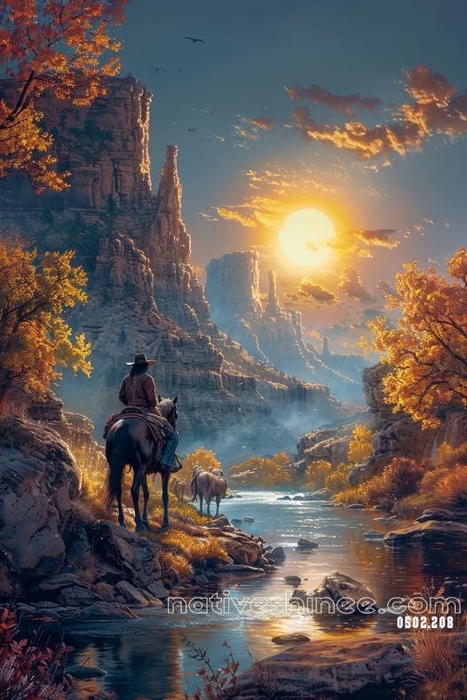 Trail of the Setting Sun Canvas