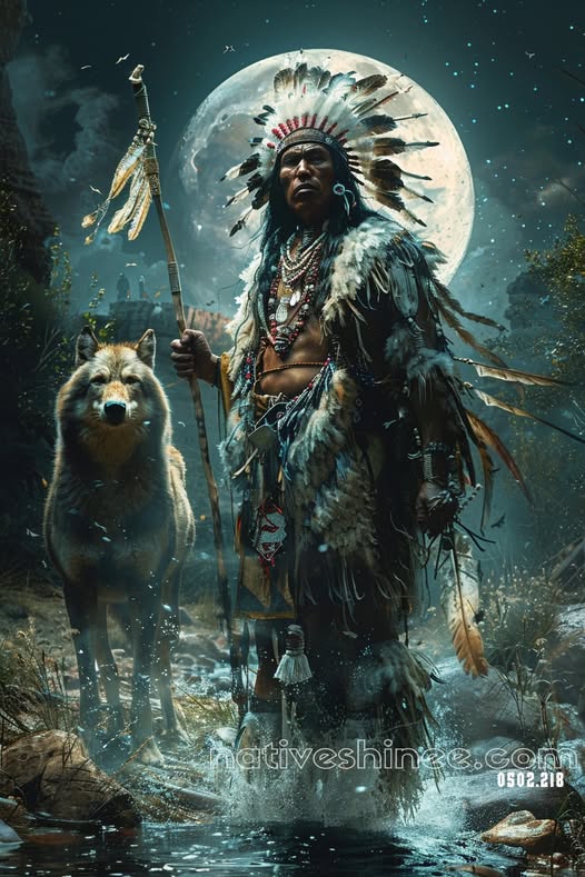 Lunar Wolf Spirit Canvas