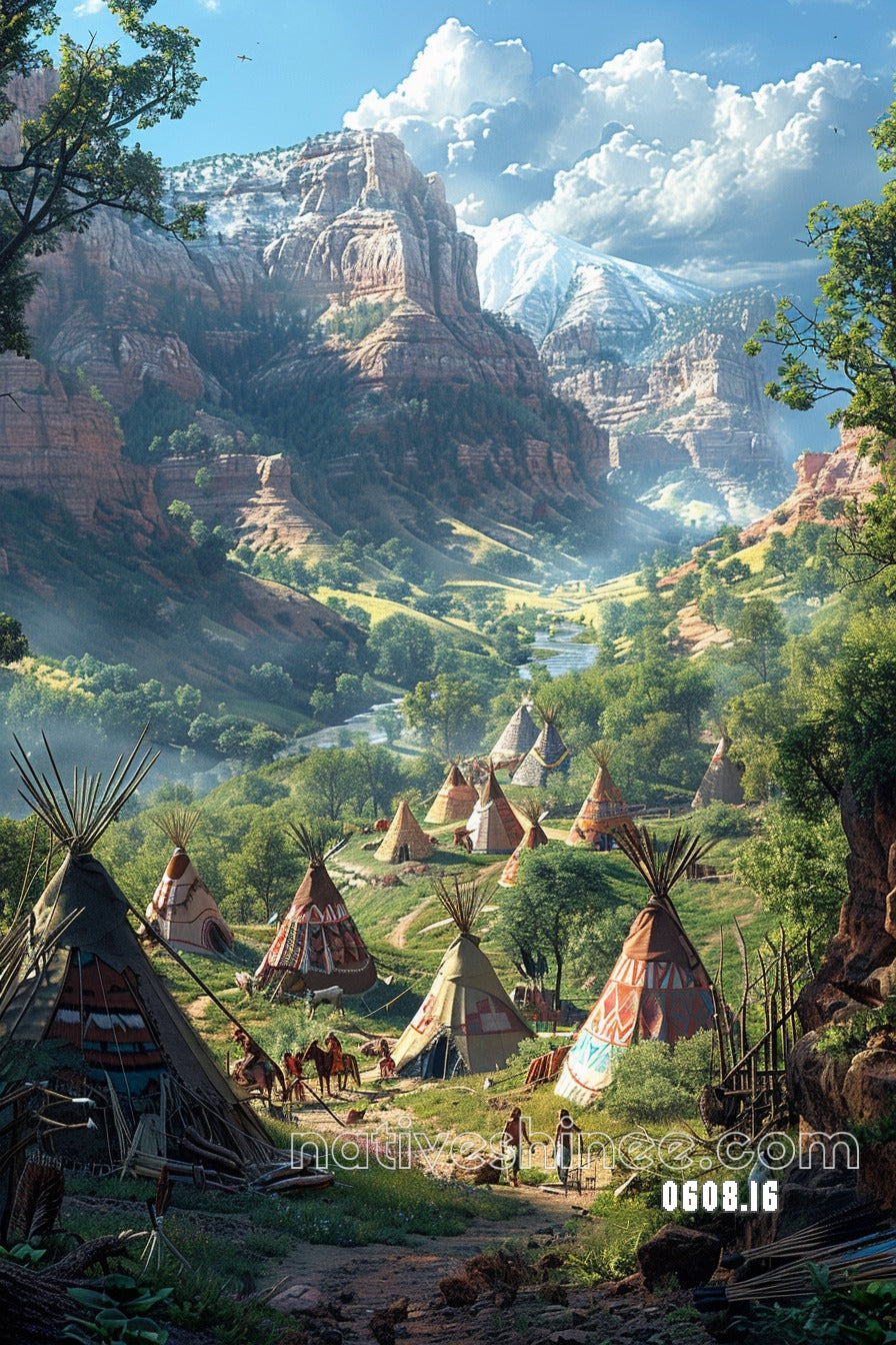 Morning Mist Over the Sacred River Canvas