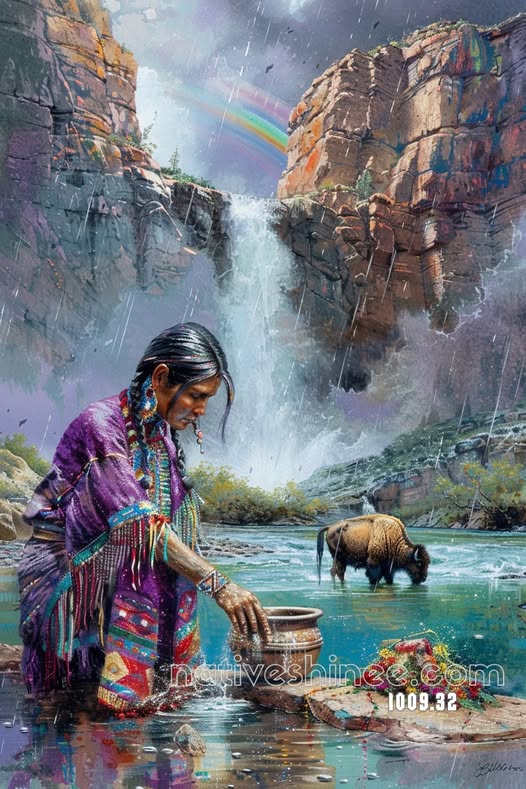 Harmony at the Rainbow Falls Canvas