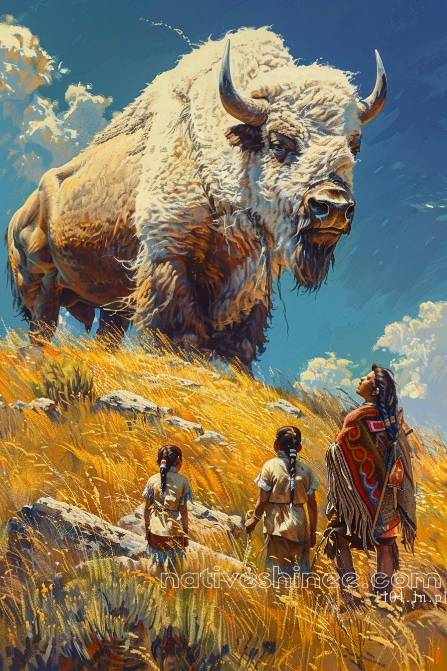 Majesty of the White Buffalo Canvas