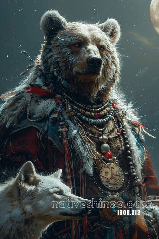 Spirit of the Bear Shaman Canvas