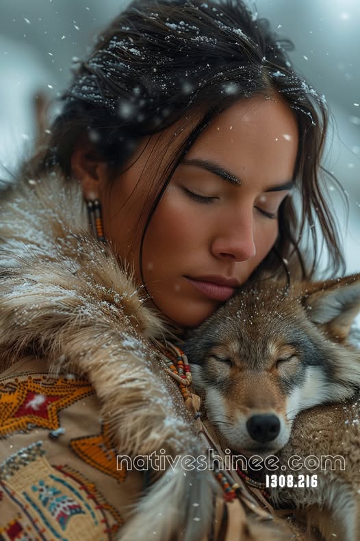 Spirit of the Wolf Embrace Canvas