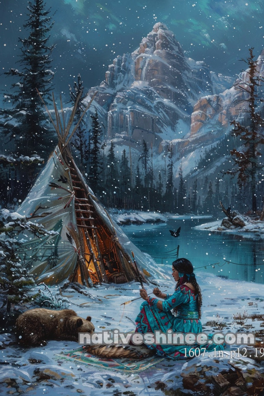 Aurora's Winter Craft Canvas