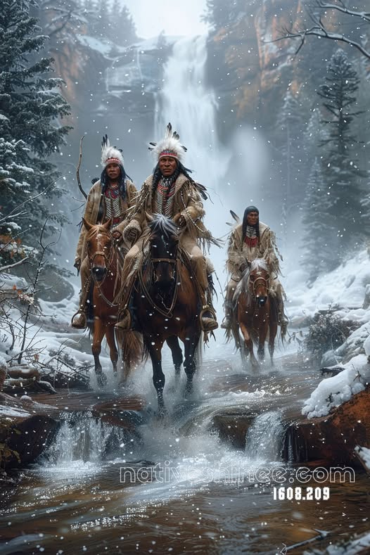 Riders of the Frozen Falls Canvas