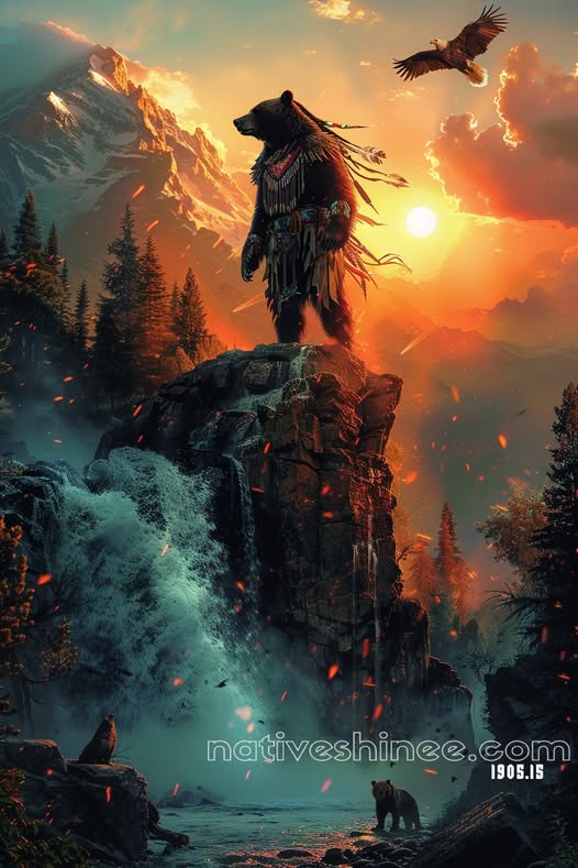 The Bear Spirit: Guardian of the Land Canvas