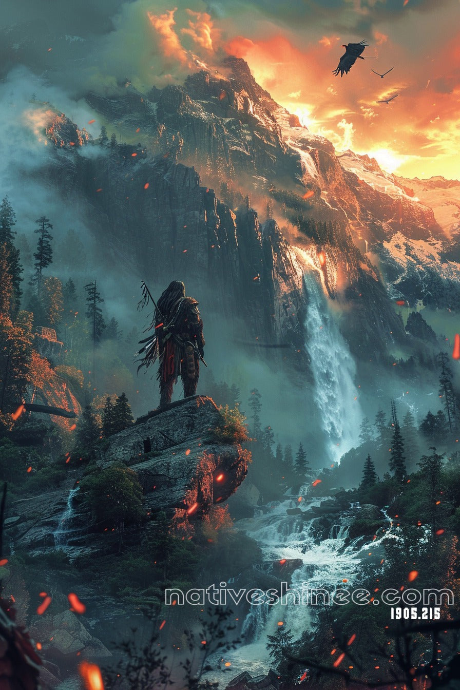 Ember Watch Over the Falls Canvas