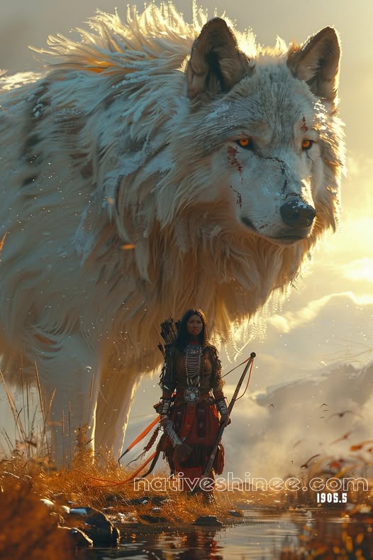 Guardian of the White Wolf Canvas