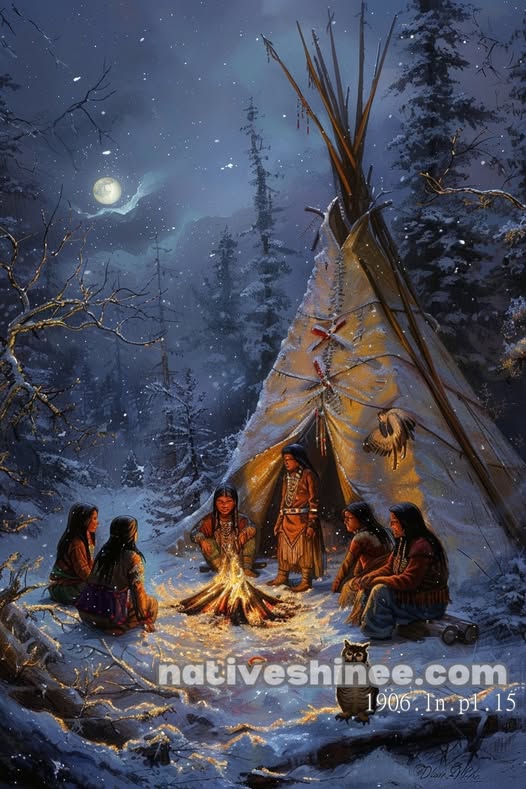 Winter Campfire Canvas