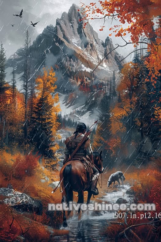 Autumn Ride Through the Mountains Canvas