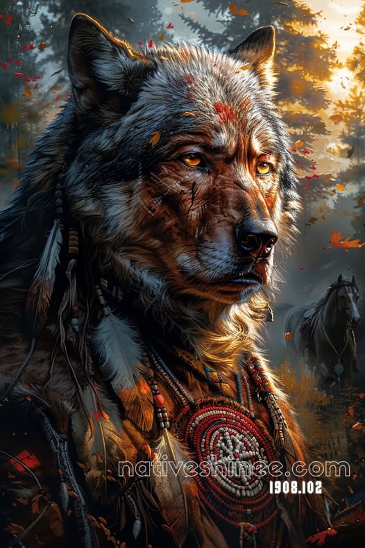 Autumn Ember Totem Canvas