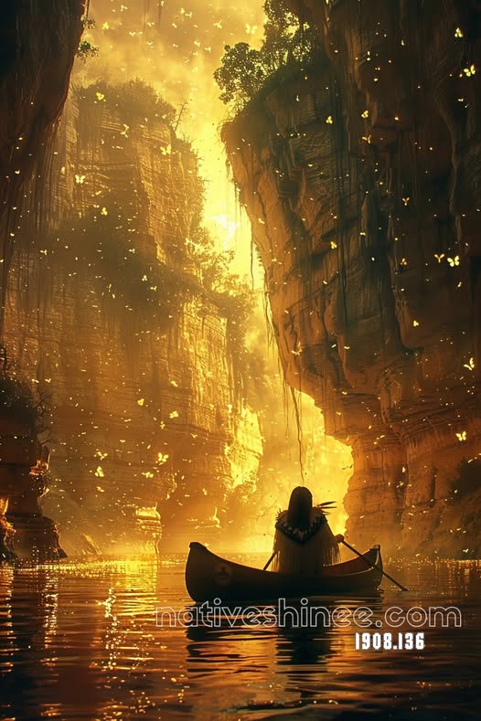 Golden River of Spirits Canvas