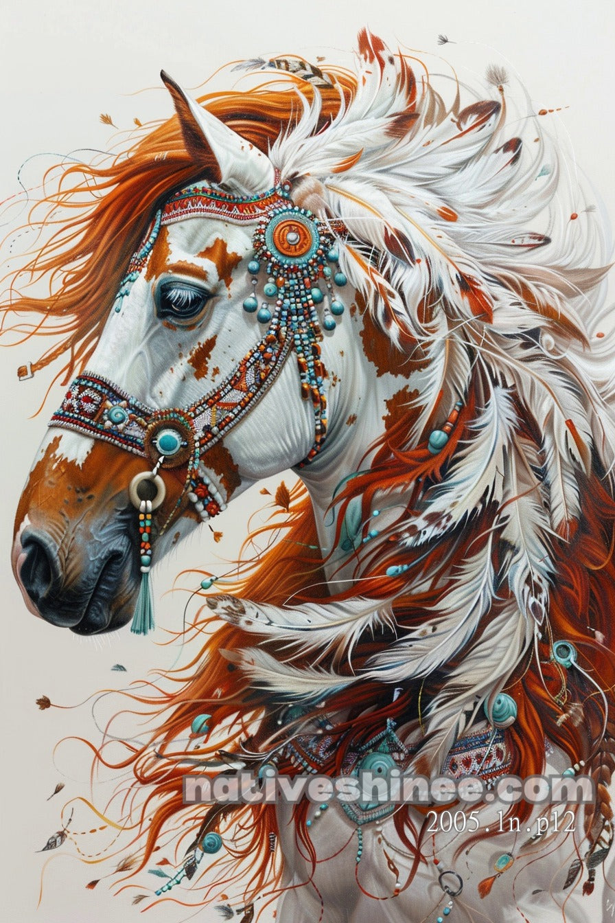 Feathered Spirit Horse Canvas