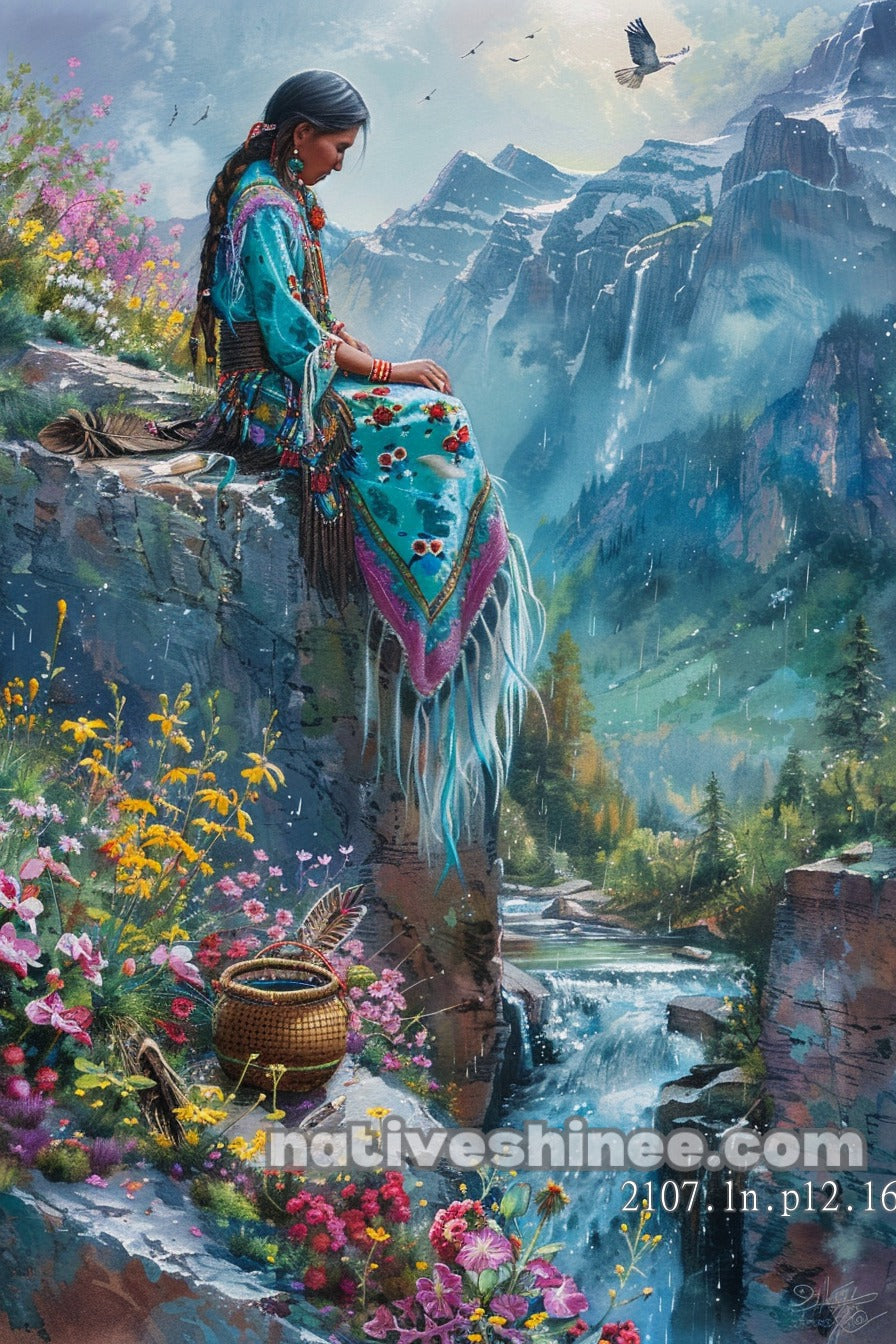 Cliffside Contemplation Canvas