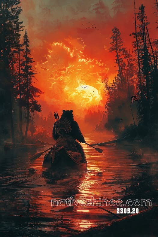 Warrior's Journey at Dusk Canvas
