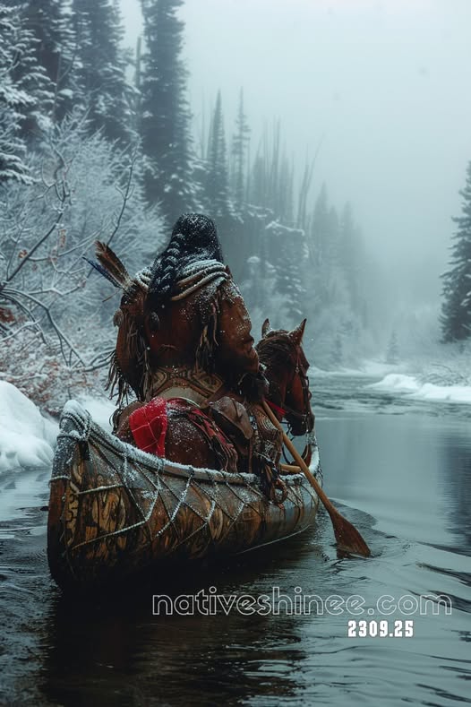 The Warrior on the River Canvas