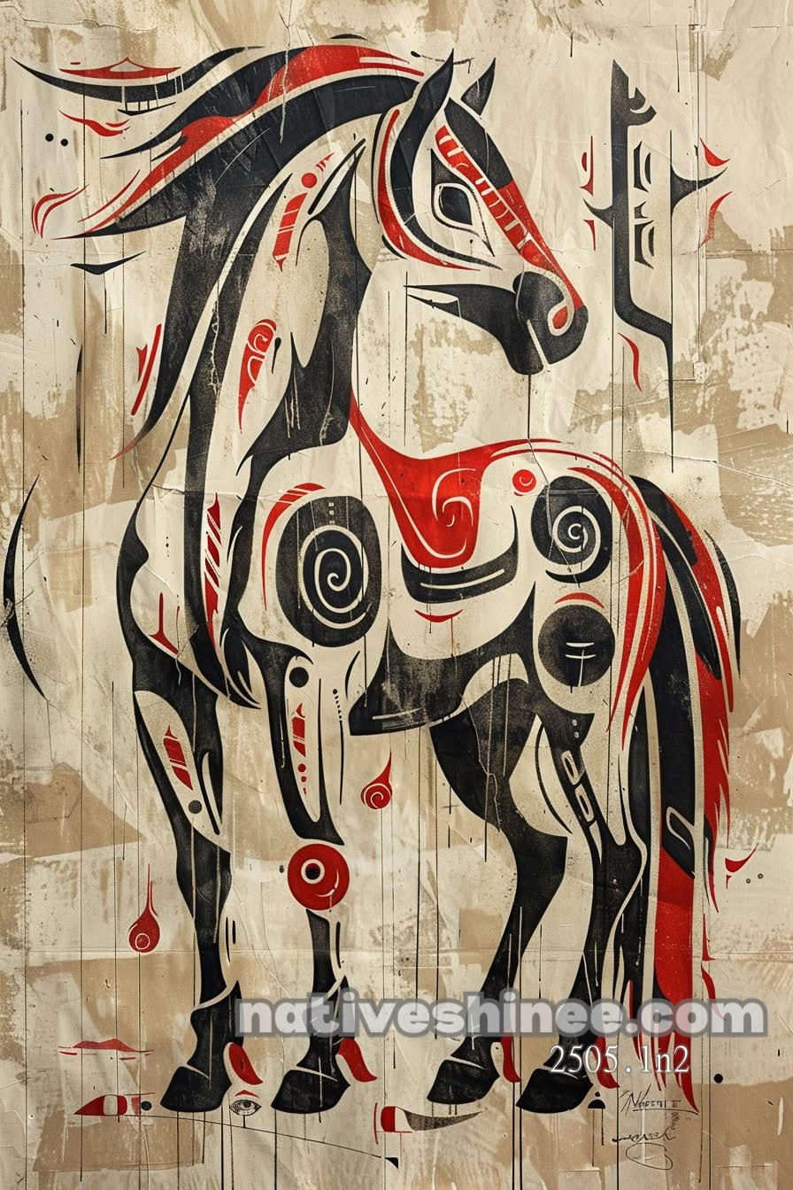 Tribal Stallion Canvas