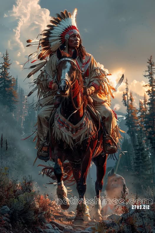 The Chief’s Ride at Dawn Canvas