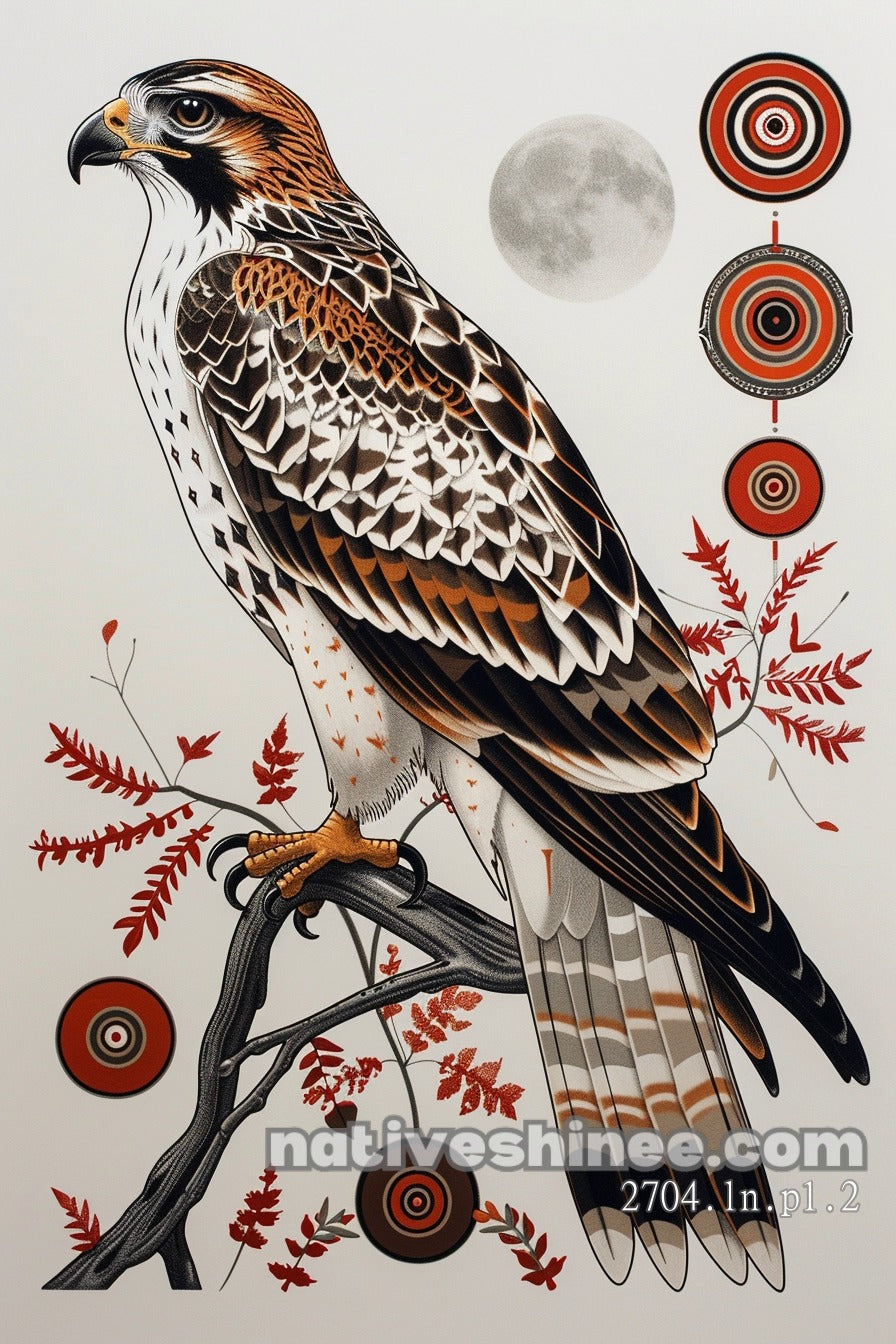 Moonlit Hawk Canvas
