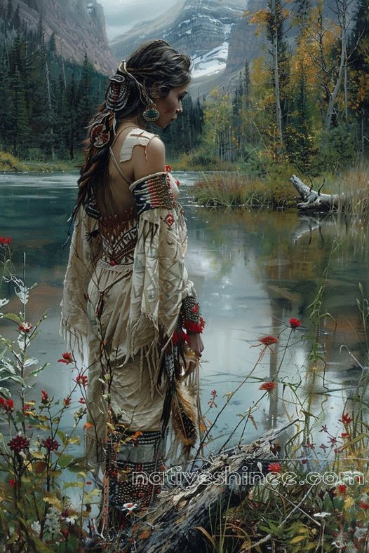 Reflections of the Mountain Spirit Native American Canvas VA – NativeShinee