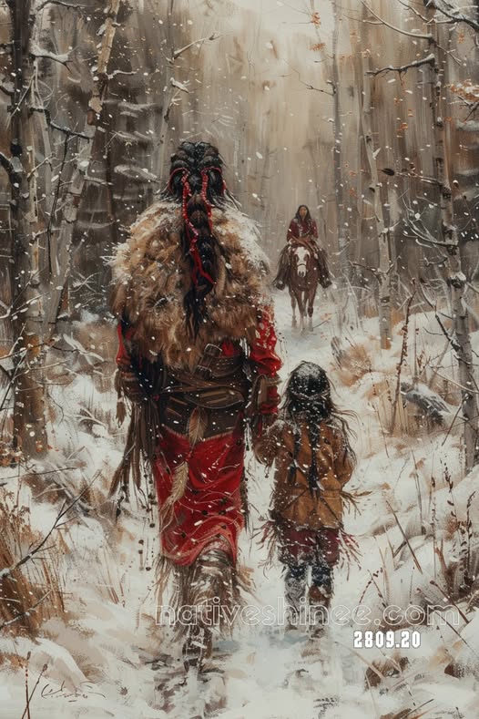 The Journey Through the Winter Path Canvas