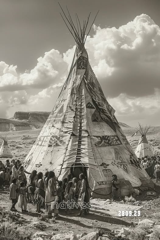 Gathering at the Great Tipi Canvas
