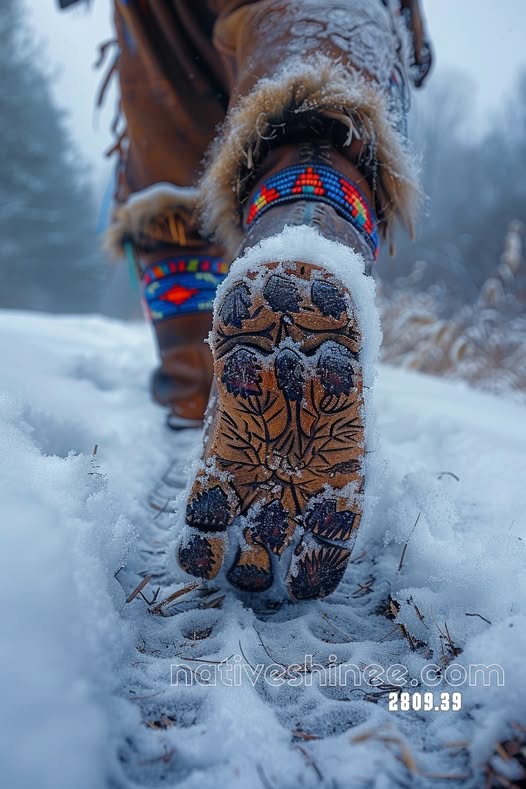 Footsteps Through the Frost Canvas