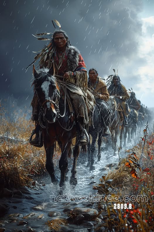 Warriors of the Rain Trail Canvas
