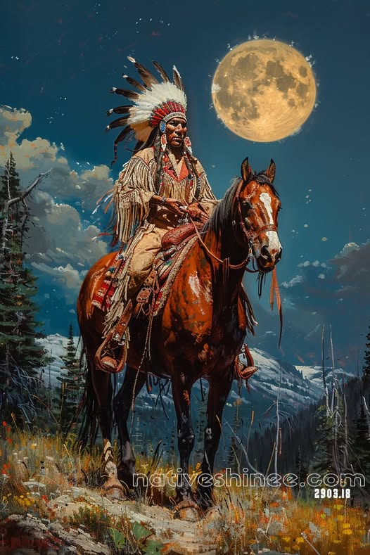 Moonlight Guardian of the Plains Canvas