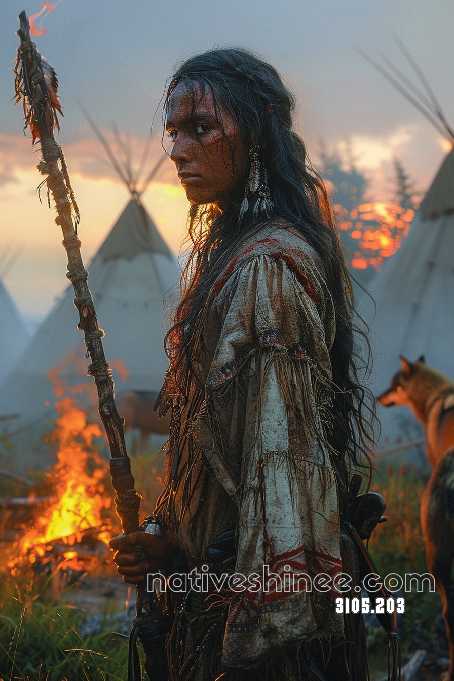 Torchbearer's Fox Vigil Canvas