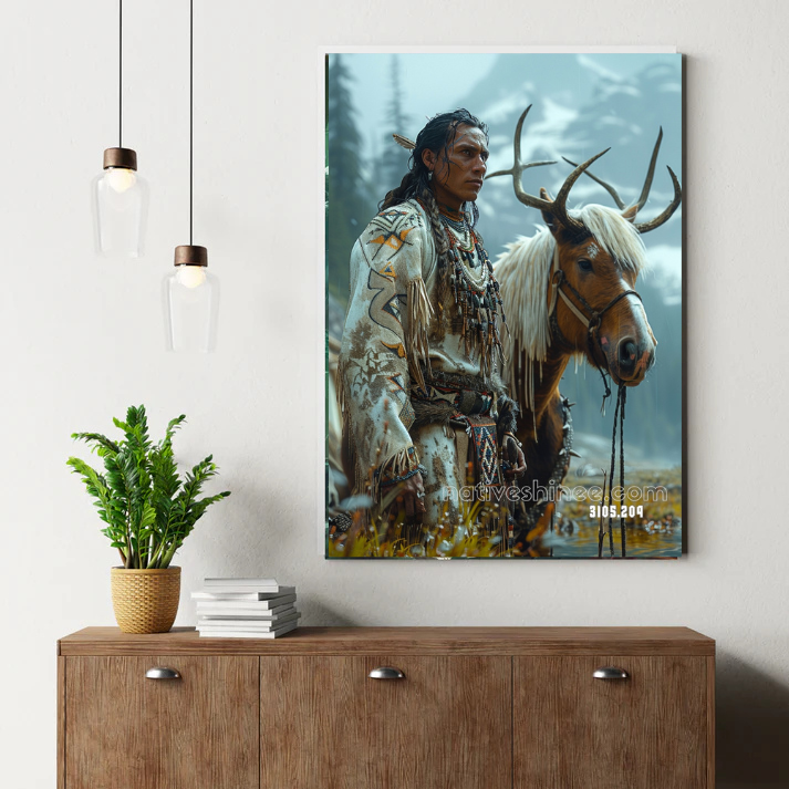Antlered Spirit Bond Canvas – NativeShinee