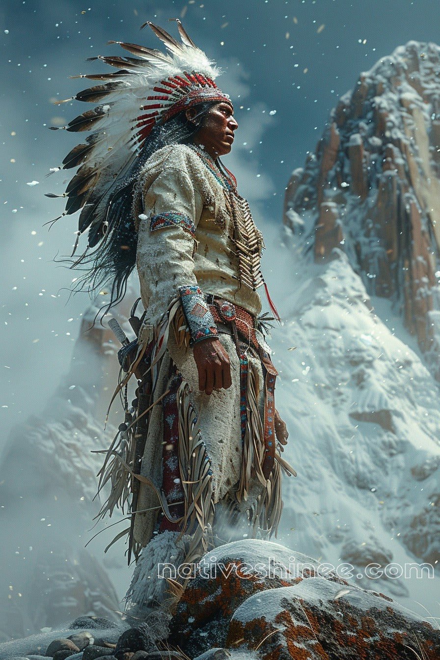 Face To Storm Native American Canvas