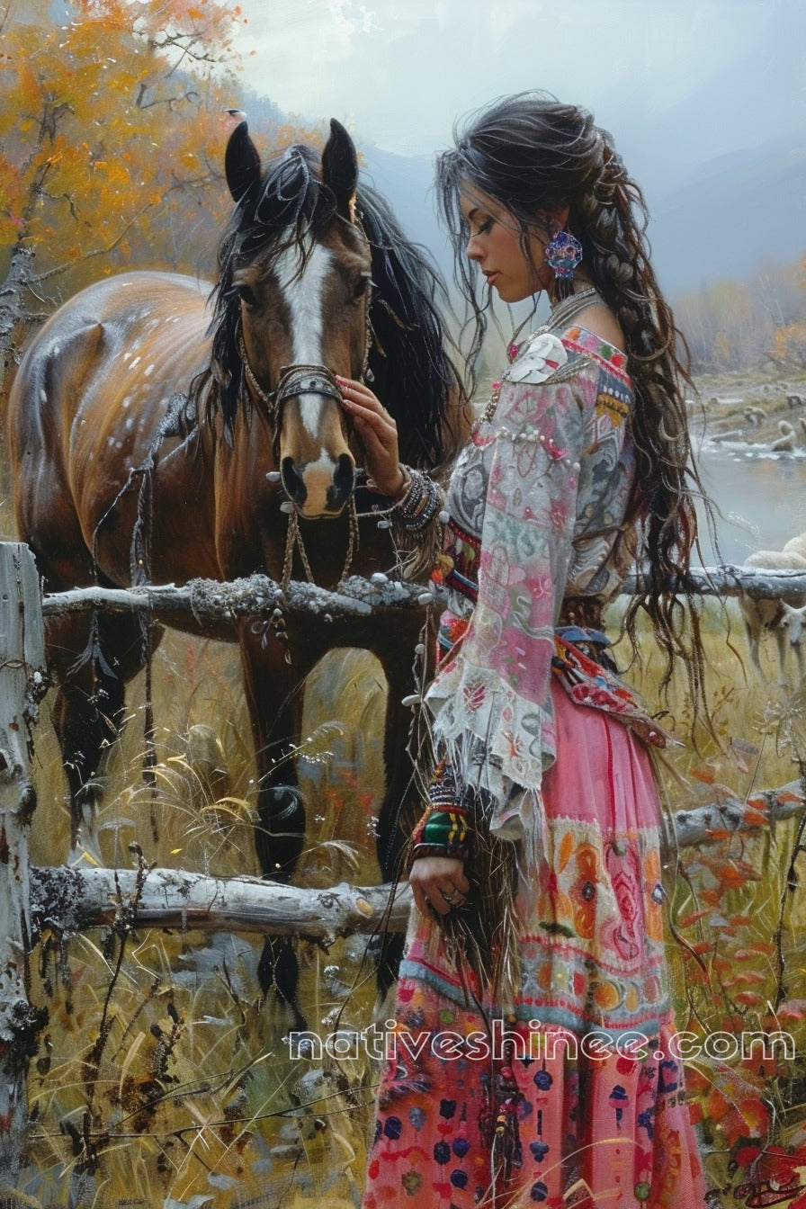 Serenity and Strength: Native American Canvas