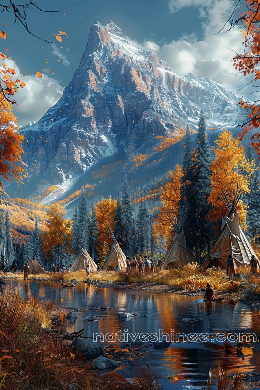 Echoes of the Mountain: Native American Canvas