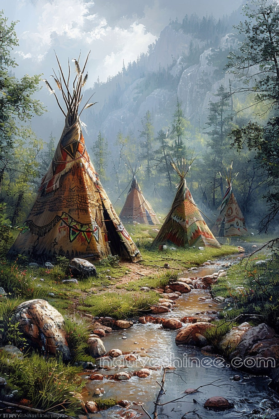 Whispers of the Wild: Native American Canvas