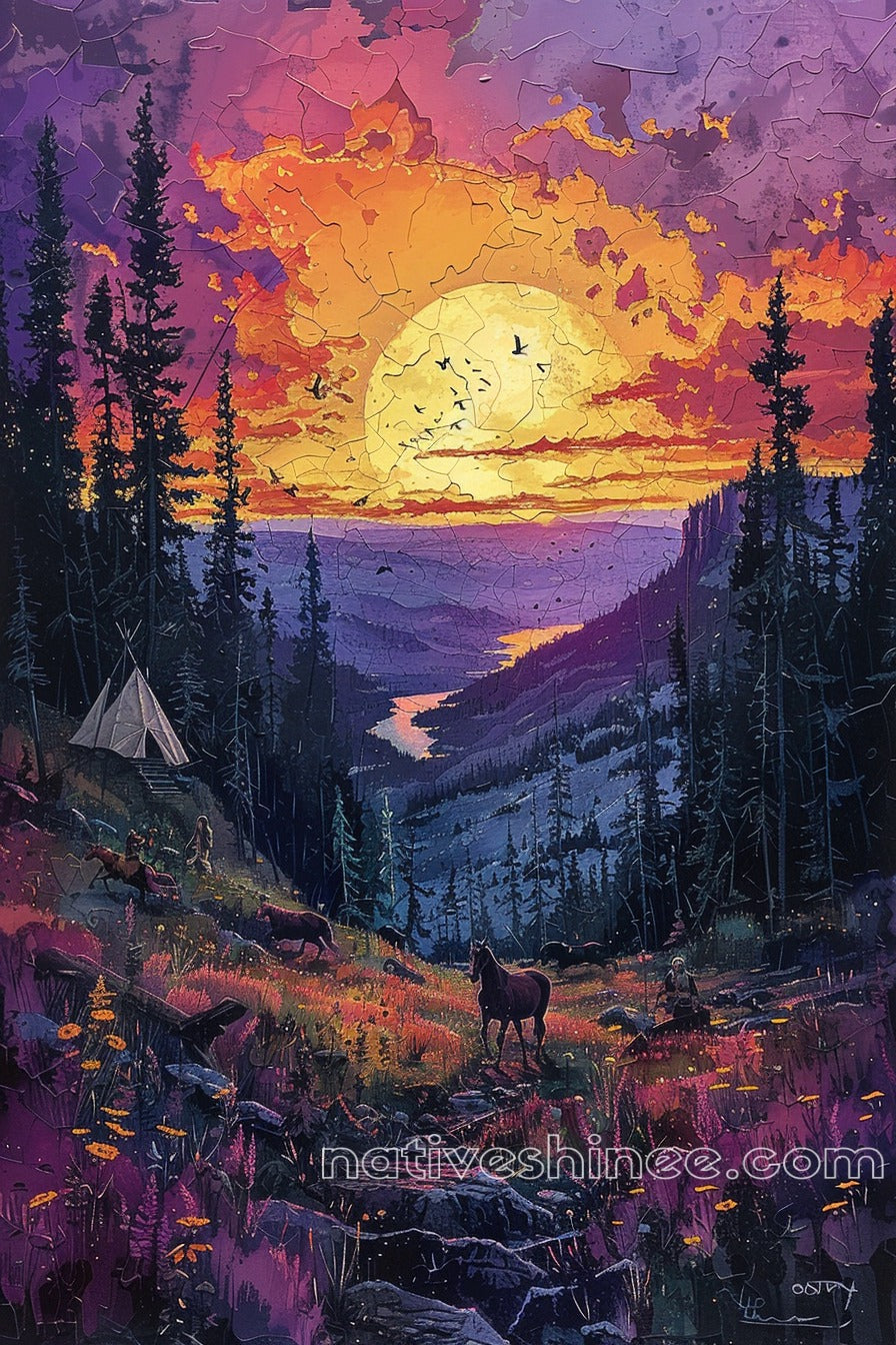 Mountain Dreams: Native American Canvas