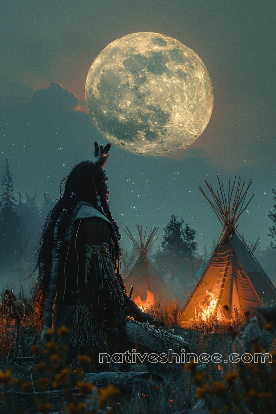 Silent Strength: Native American Canvas