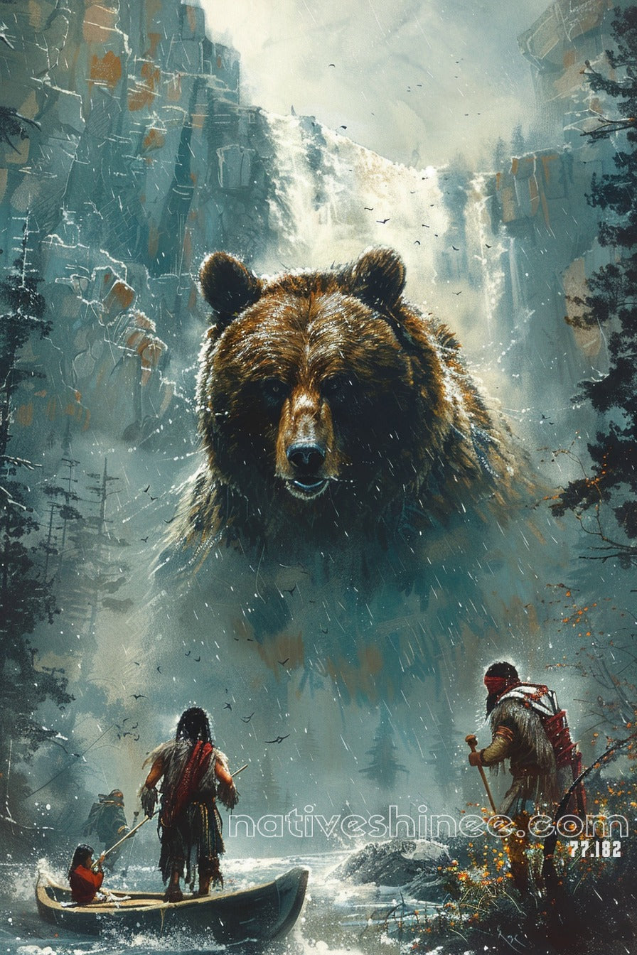 In The Face Of Adversity Native American Canvas