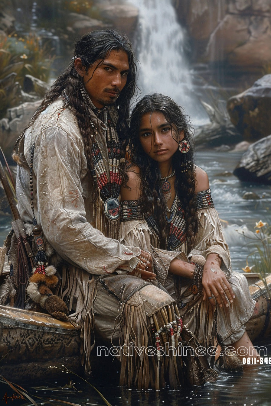 Rivers of Love Native American Canvas