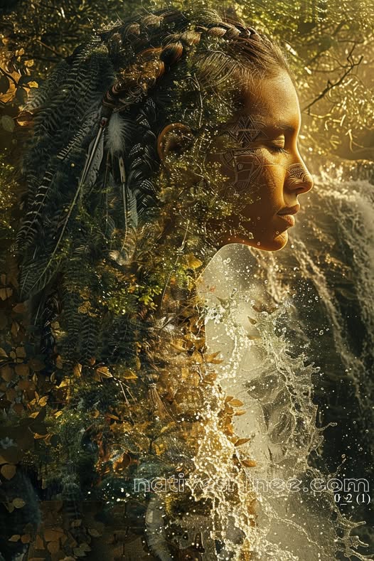 Whispers of the Forest: A Native's Connection Native American Canvas