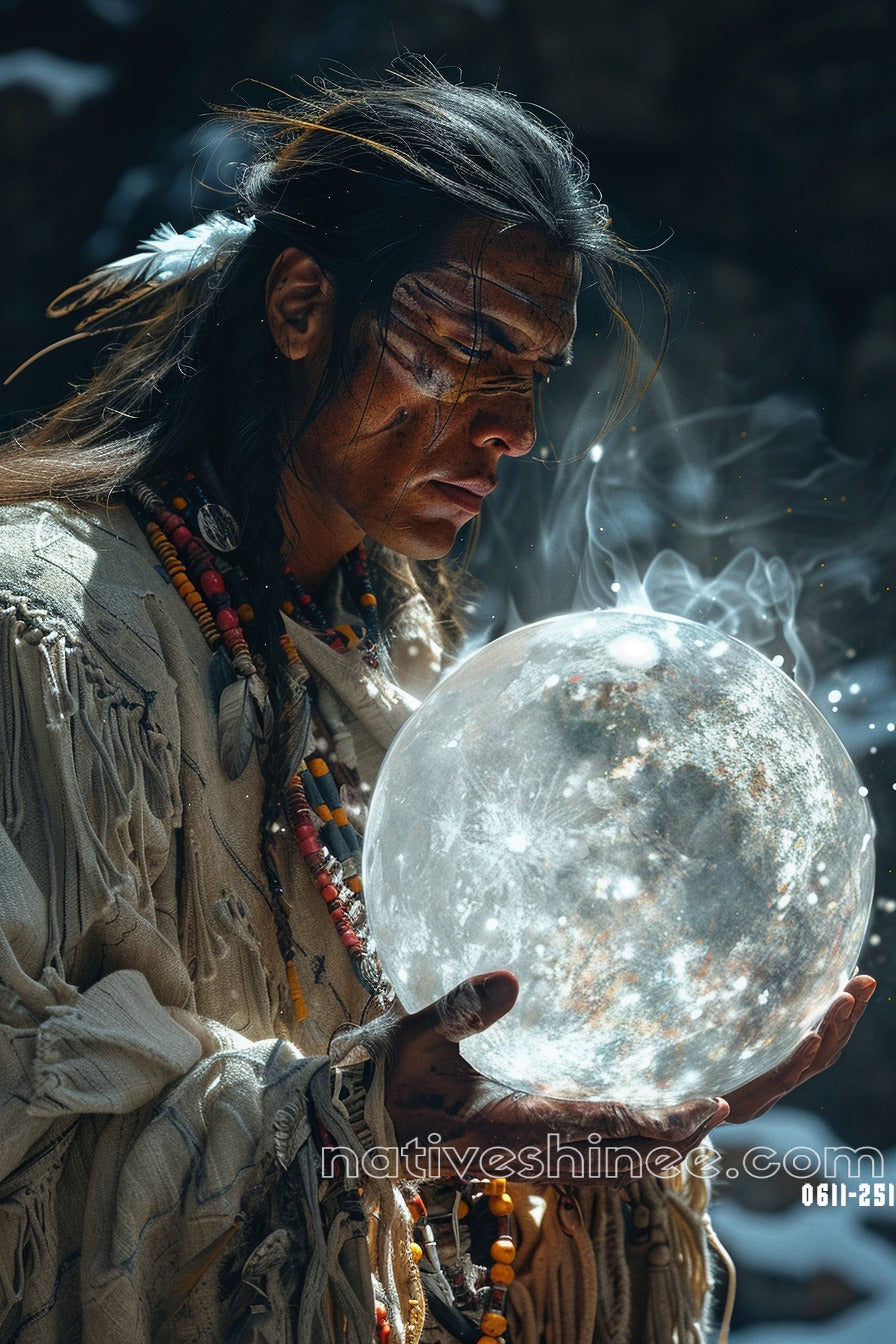 With The Moon Native American Canvas