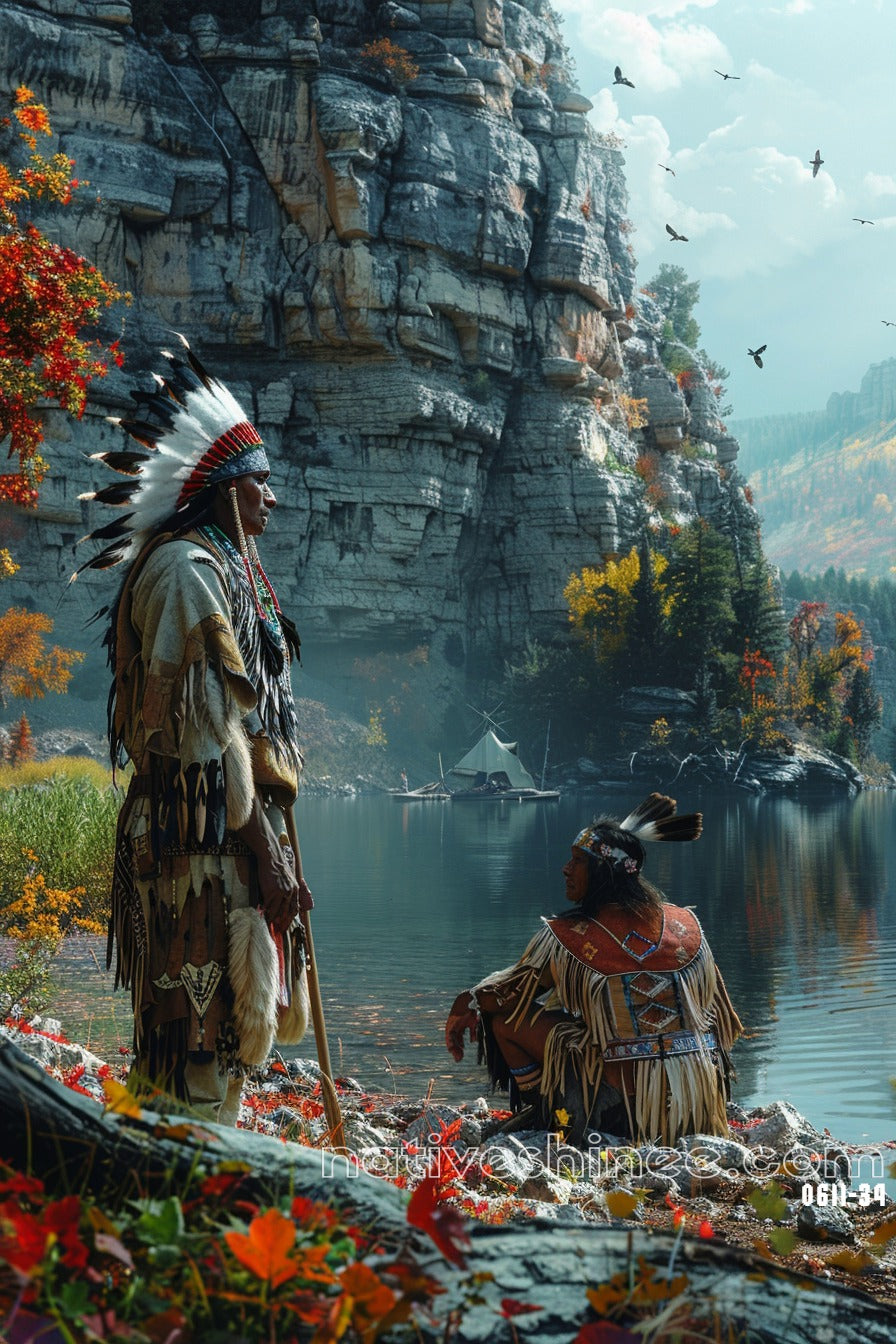 Wisdom In Silence Native American Canvas