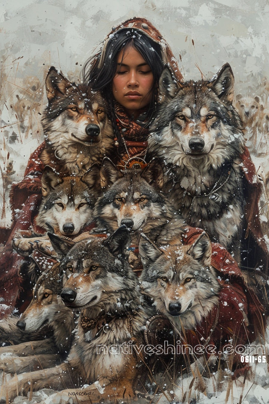 Survival And Spirit Native American Canvas