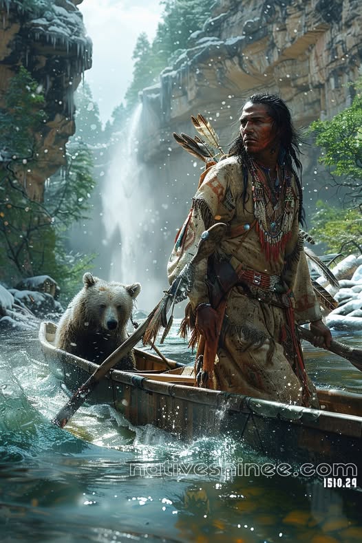 River of Companionship Native American Canvas