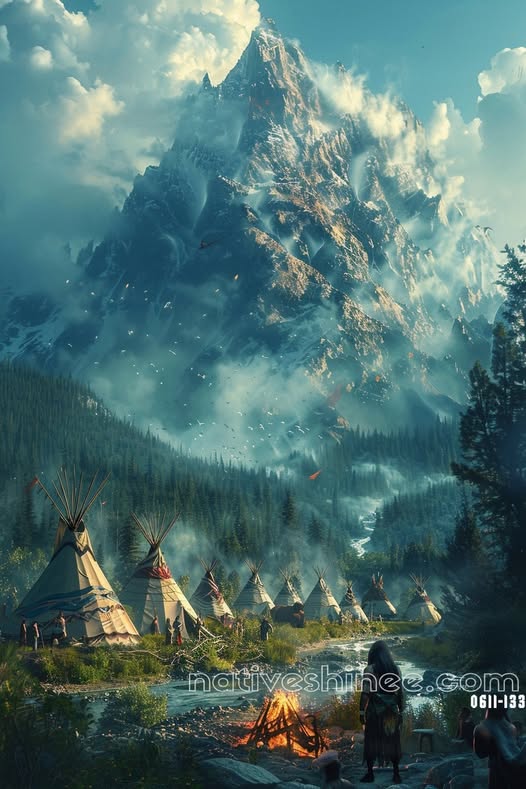 Sacred Peaks of the Homeland: A Native American Canvas