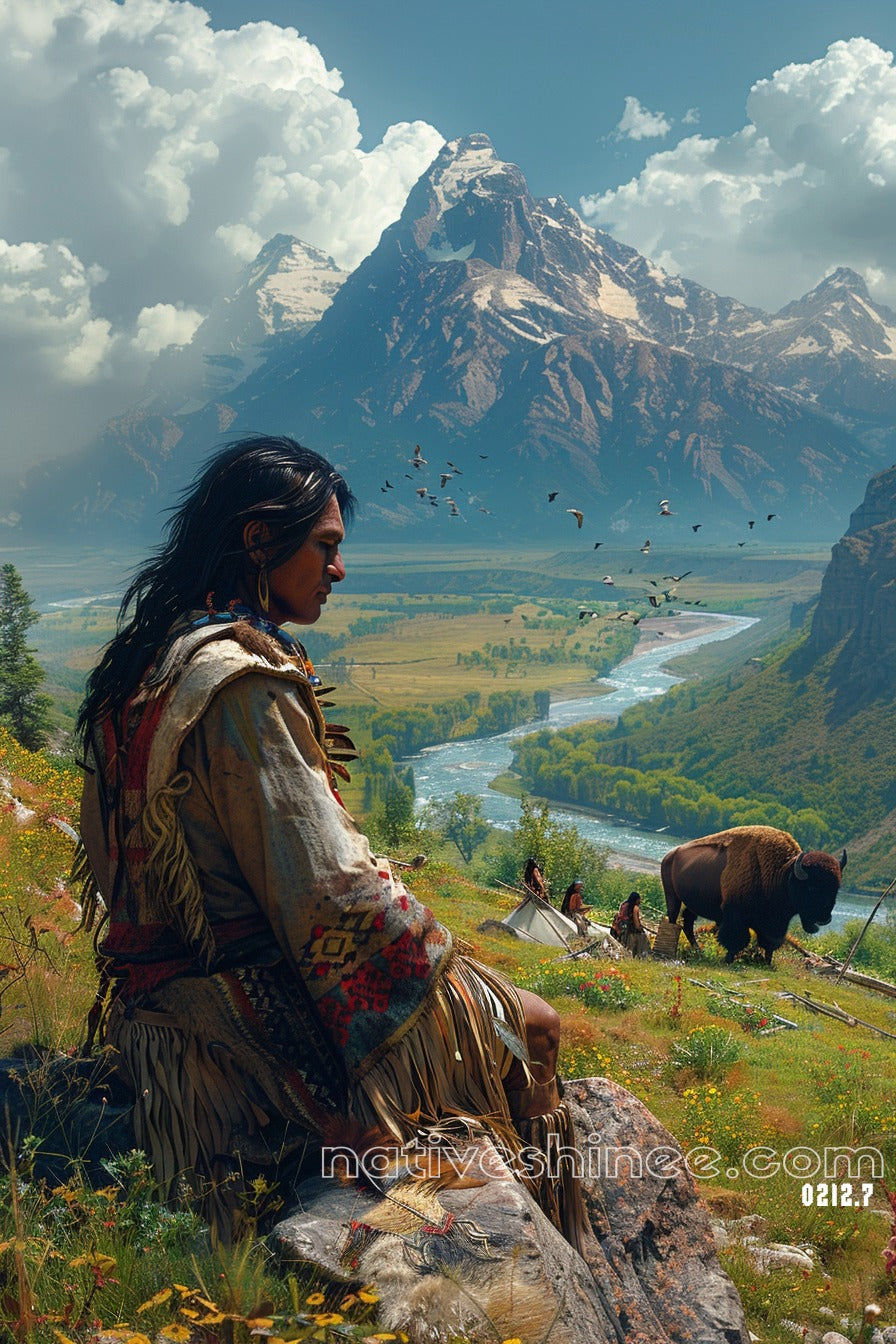 The Watcher's Gaze Native American Canvas