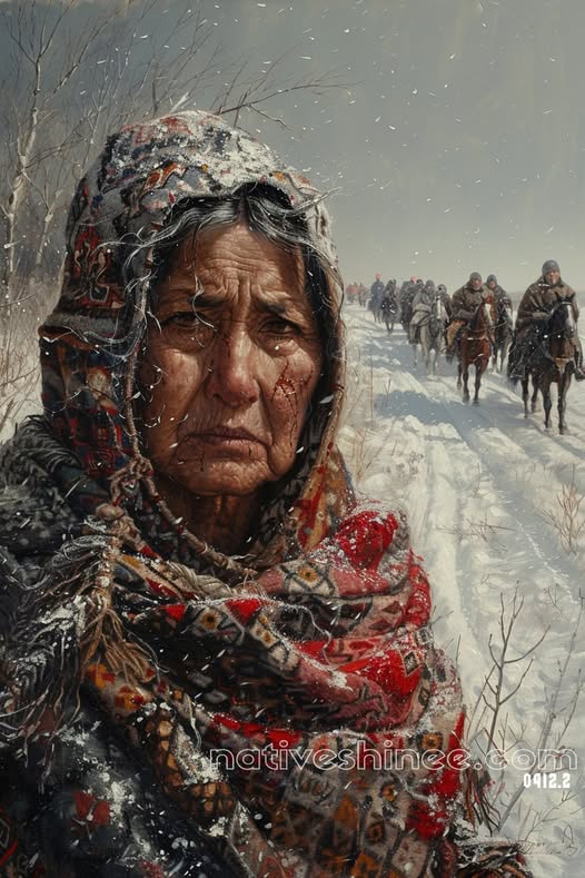 The Silent Witness of Winters Past Native American Canvas.