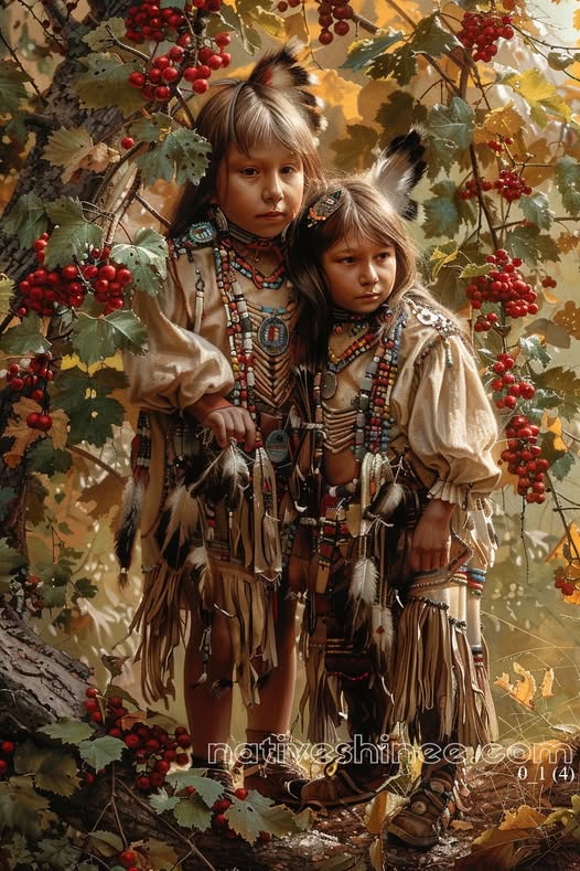 Guardians of the Autumn Grove Native American Canvas