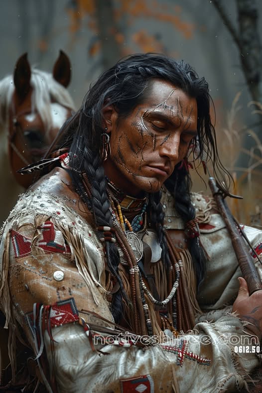 Reflections of the Warrior Native American Canvas