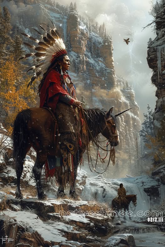 Eagle's Watch Native American Canvas